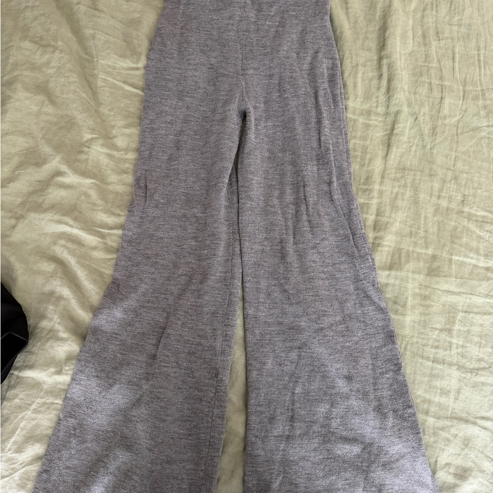 J. Crew Heather Gray Wide-Leg Pants